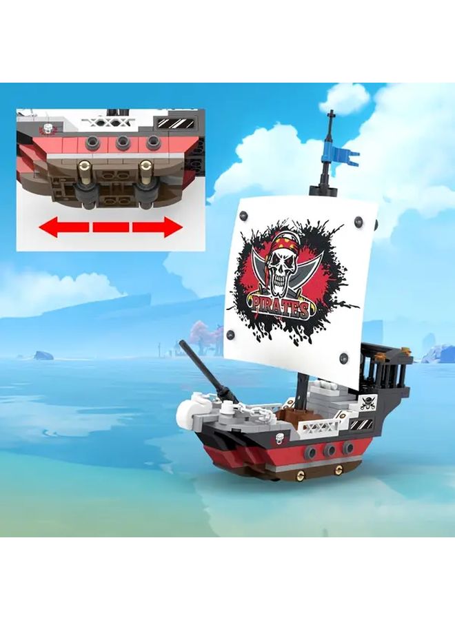 Adventure Building Blocks Set Model 88037 497Pcs Island Shipyard Scene with Shark - Image 5